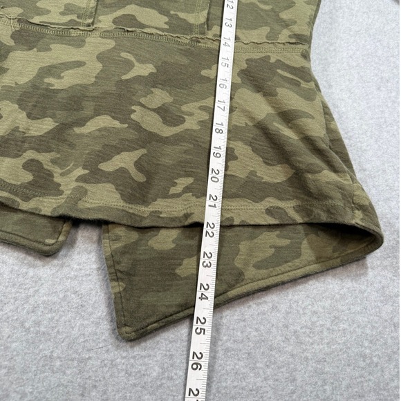 Womens Camo Open Front Waterfall Jacket Large Cardigan Jacket Casual Blazer - Picture 13 of 17